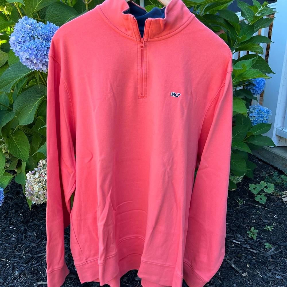 Nantucket Red Vineyard Vines 3/4 zip pullover